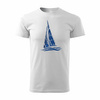 Pánské tričko s plachetnicí bílá REGULAR
