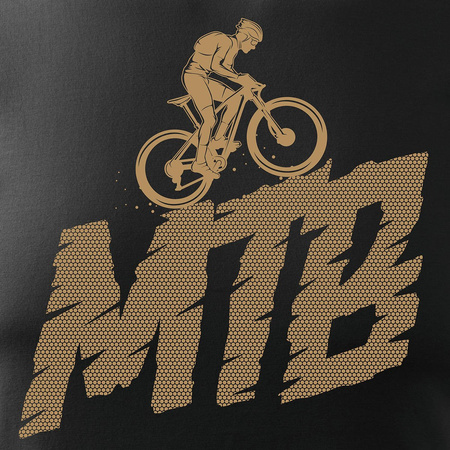 MTB pánský dres na horské kolo černý REGULAR