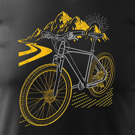 MTB Tričko na horské kolo pánské černé REGULAR