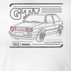 VW Golf 2 II pánské tričko s motivem auta bílé REGULAR