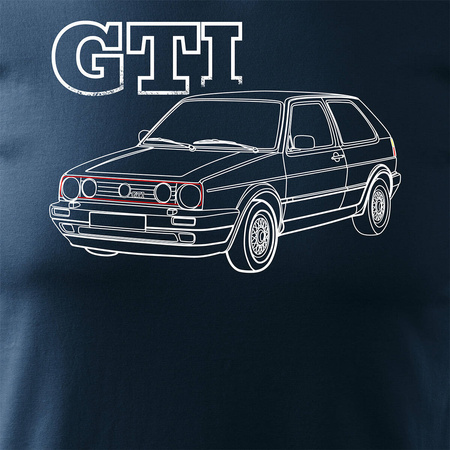 VW Golf 2 II pánské tmavě modré tričko REGULAR s motivem auta