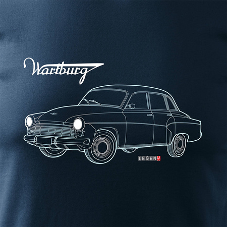 Wartburg legend old timer car tričko pánské tmavě modré REGULAR