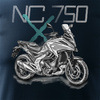 Honda NC 750 X NC750X pánské námořnicky modré tričko na motorku REGULAR