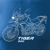 Triumph Tiger 900 pánské modré tričko REGULAR motorka motorka