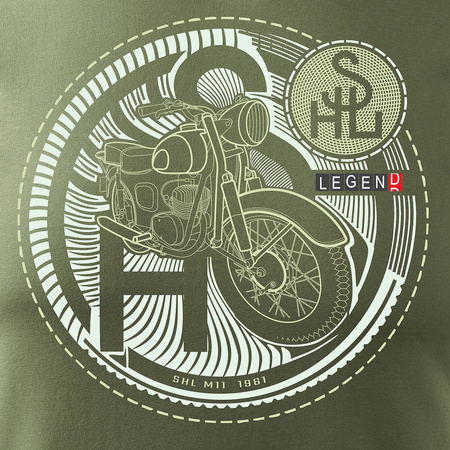 SHL M04 M11 M17 pánské khaki tričko REGULAR na motorku na motorce