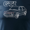 VW Golf 2 II pánské tmavě modré tričko REGULAR s motivem auta