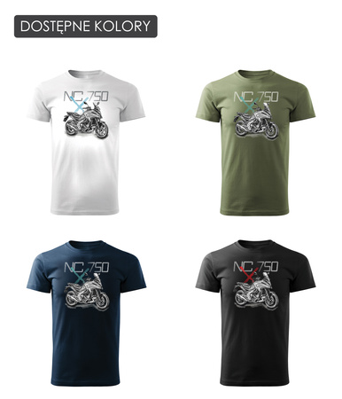 Honda NC 750 X NC750X pánské tričko na motorku bílé REGULAR
