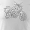 Yamaha MT-07 pánské tričko s motorkou bílá REGULAR