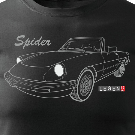 Alfa Romeo Spider Cabrio 105 pánské tričko černé REGULAR