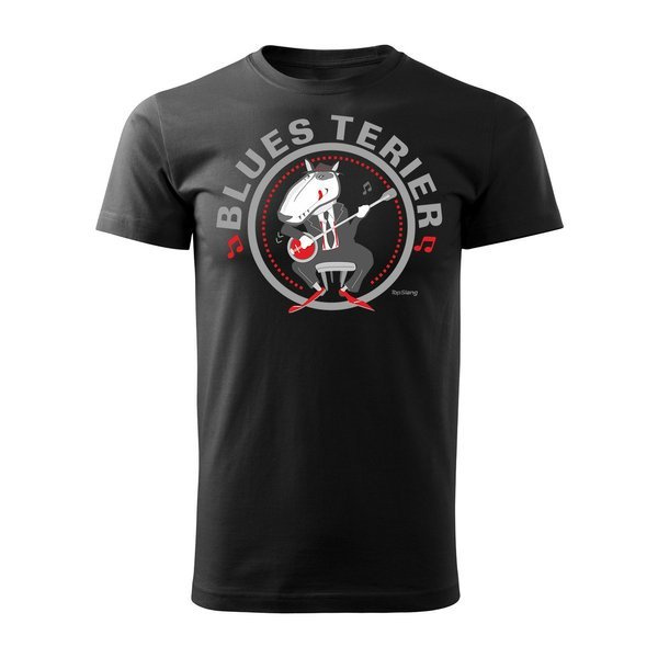 Pánské tričko Blues Terrier černé REGULAR