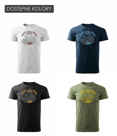 Tričko s ursusem C45 traktor pro Bulldog farmer pánské tmavě modré REGULAR