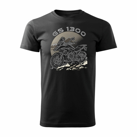 Výprodej - BMW GS R 1300 pánské tričko na motorku černé REGULAR