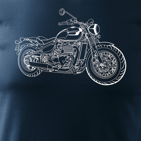 Triumph Bonneville pánské námořnicky modré tričko REGULAR motorka motorka