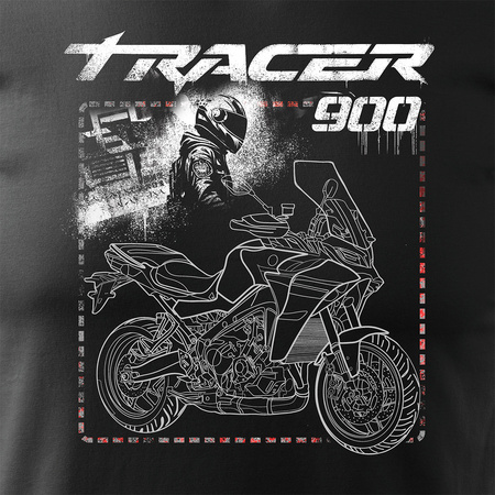 Yamaha Tracer 9 900 pánské tričko na motorku černé