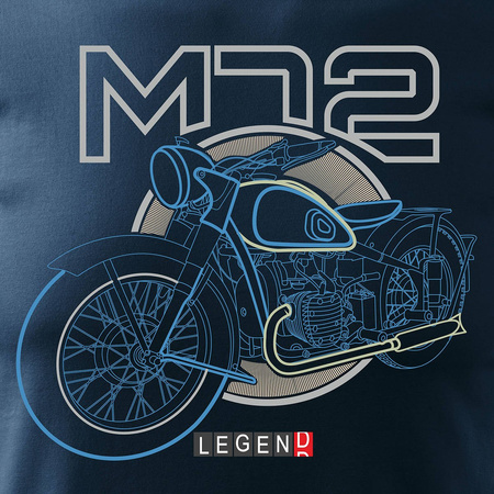 M72 Dnepr Ural pánské námořnicky modré tričko REGULAR na motorku