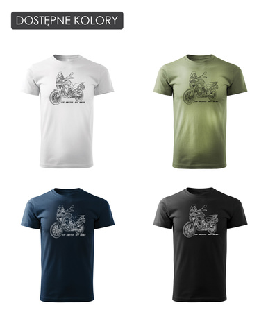 CF MOTO MT800 pánské černé tričko s motivem motorky