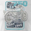 Honda CB 750 pánské tričko na motorku bílé REGULAR
