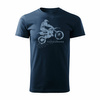 Pánské motokrosové tričko tmavě modré REGULAR