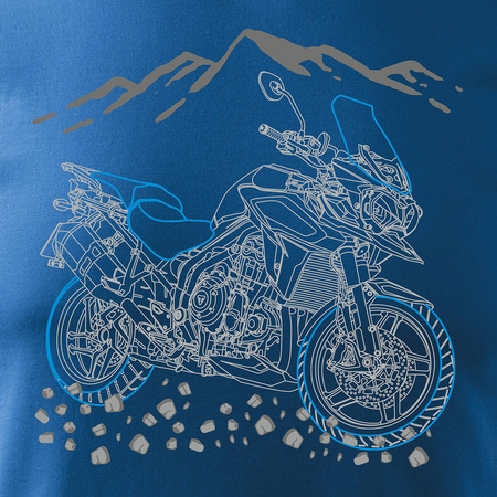 Triumph Tiger pánské modré tričko REGULAR motorka motorka