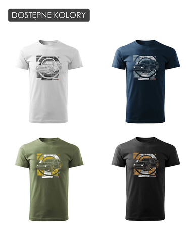 VW Scirocco pánské tričko s motivem auta bílé REGULAR