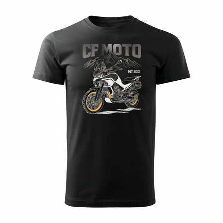 CF MOTO MT800 pánské černé tričko s motivem motorky