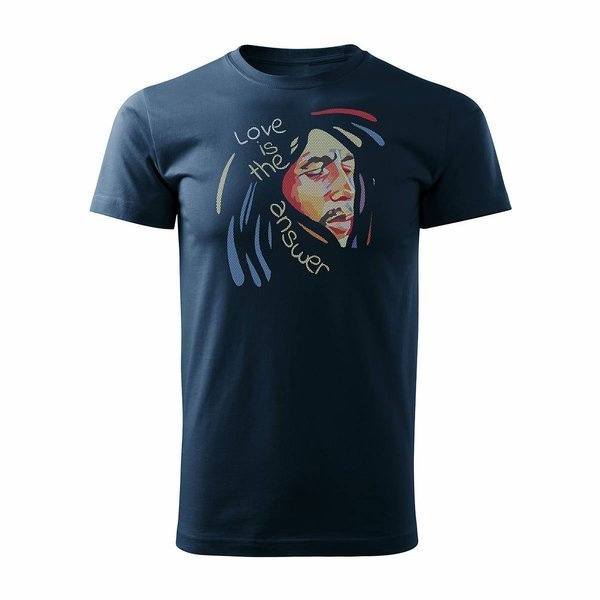 Bob Marley reggae tričko Bob Marley pánské tmavě modré REGULAR