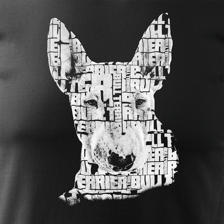 Pánské tričko s bulteriérem černé REGULAR