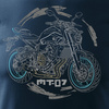 Výprodej - Yamaha MT-07 pánské tmavě modré tričko REGULAR motorka motorka