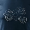 Suzuki Hayabusa pánské námořnicky modré tričko REGULAR na motorku