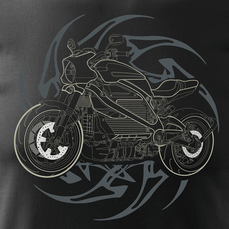 Harley Livewire pánské tričko na motorku černé REGULAR