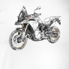 BMW GS F850 pánské tričko na motorku bílá