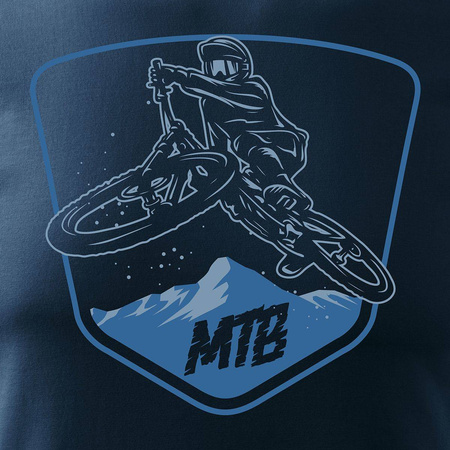 MTB Tričko pro sjezd na horském kole pánské tmavě modré REGULAR