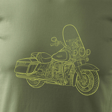 Harley Road King pánské khaki tričko REGULAR na motorku