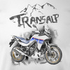 Honda Transalp 750 pánské tričko na motorku bílá
