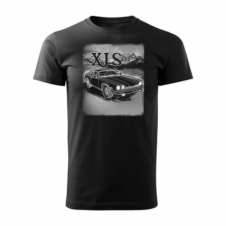 Pánské tričko jaguar xjs collector car černé REGULAR
