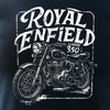Royal Enfield Classic 350 Legend pánské tmavě modré tričko s motivem motorky
