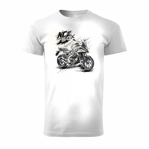 Honda NC 750 X NC750X pánské tričko na motorku bílé REGULAR