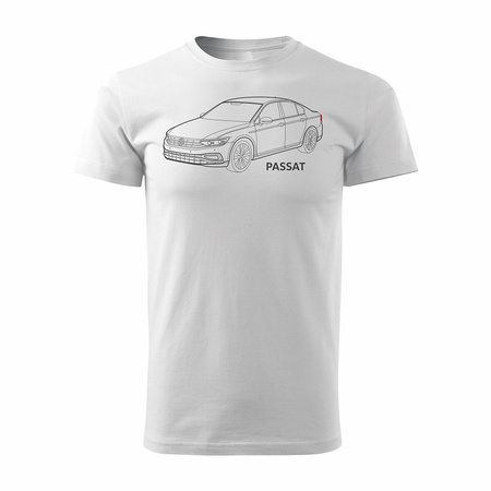 VW Passat pánské tričko s motivem auta bílé REGULAR