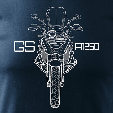 Tričko s motorkou BMW GS 1250 ADVENTURE pánské tmavě modré REGULAR