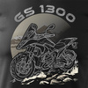 BMW GS R 1300 pánské tričko na motorku černé REGULAR