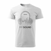 Tričko se sluchátky pro DJ My Sound pánské bílé REGULAR